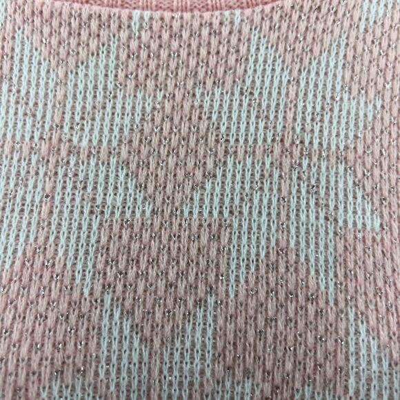 Vintage Jolie Baby Pink White Snowflake Pullover Jumper Sweater - Picture 2 of 6